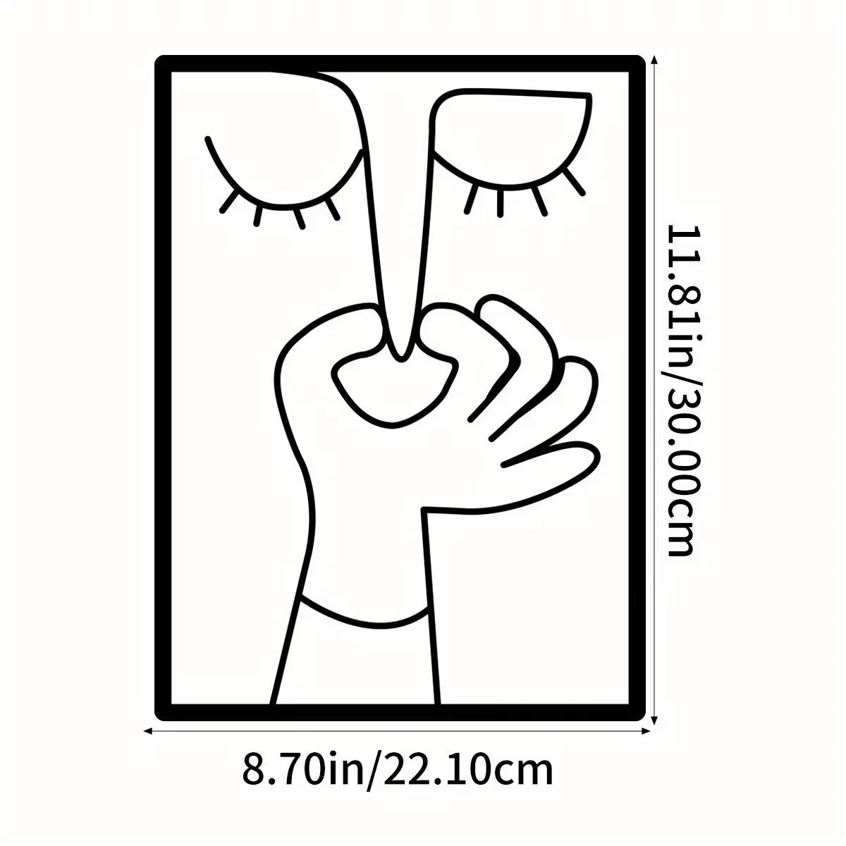 1Pc Unique Metal Portrait Funny Toilet Wall Art - Humorous Bathroom Sign with Minimal Line Art Design - Restroom Decor