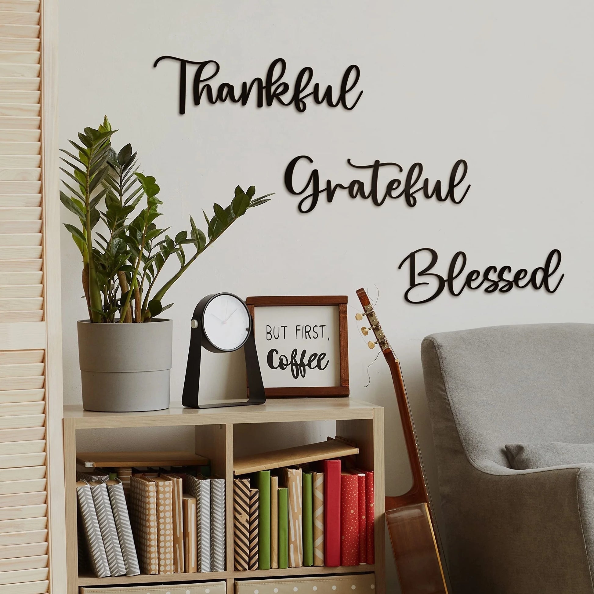 Schriftzüge - "Thankful Grateful Blessed"